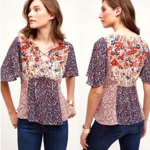 Anthropologie | HD in Paris | Faithe Palo Alto Multi Floral Blouse